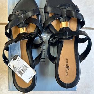 Jaclyn Smith Sandals Black New
